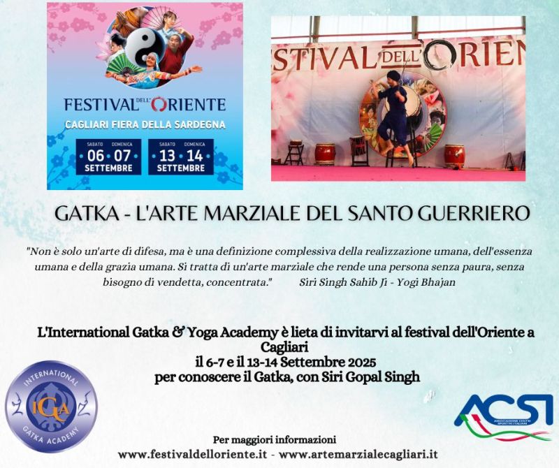 Locandina Gatka al Festival dell’Oriente di Cagliari 2025